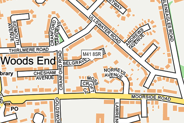 M41 8SR map - OS OpenMap – Local (Ordnance Survey)