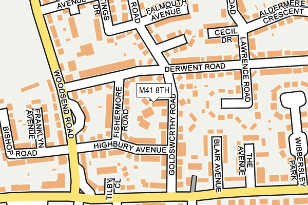 M41 8TH map - OS OpenMap – Local (Ordnance Survey)