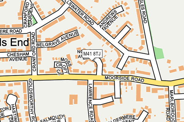 M41 8TJ map - OS OpenMap – Local (Ordnance Survey)