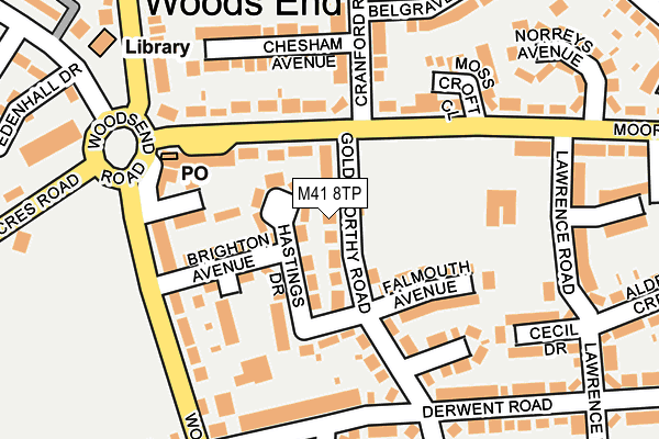 M41 8TP map - OS OpenMap – Local (Ordnance Survey)