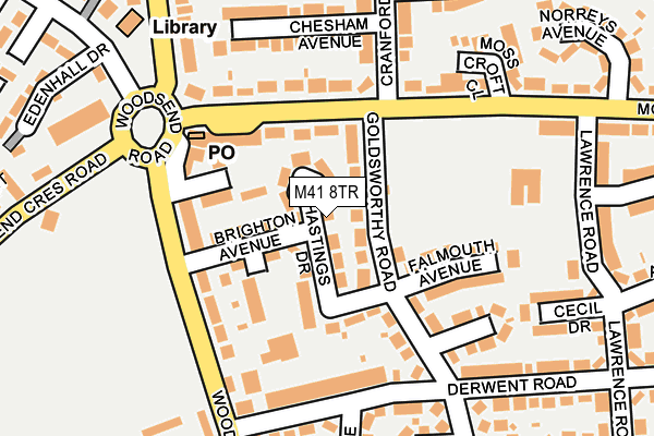 M41 8TR map - OS OpenMap – Local (Ordnance Survey)