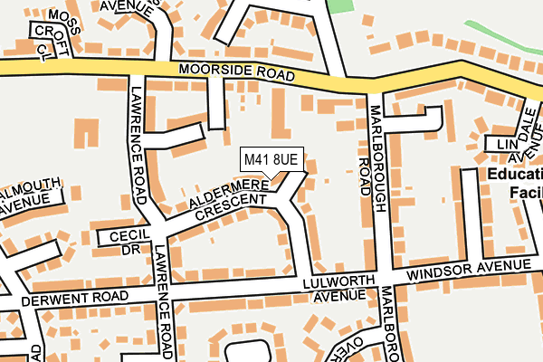 M41 8UE map - OS OpenMap – Local (Ordnance Survey)