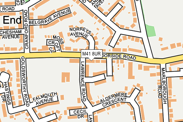 M41 8UR map - OS OpenMap – Local (Ordnance Survey)