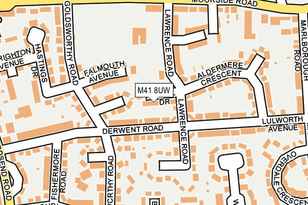 M41 8UW map - OS OpenMap – Local (Ordnance Survey)