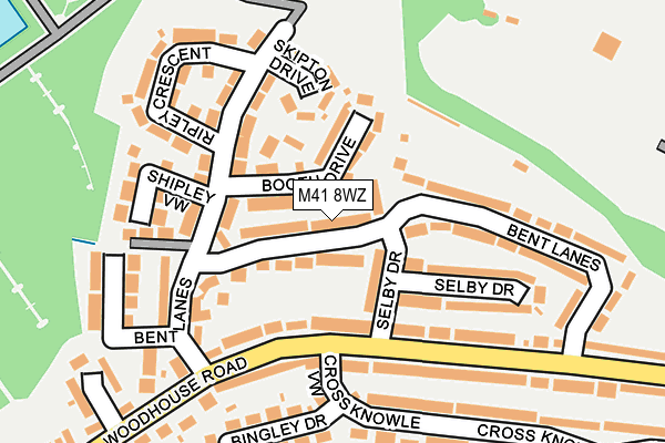 M41 8WZ map - OS OpenMap – Local (Ordnance Survey)