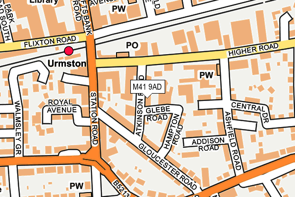 M41 9AD map - OS OpenMap – Local (Ordnance Survey)