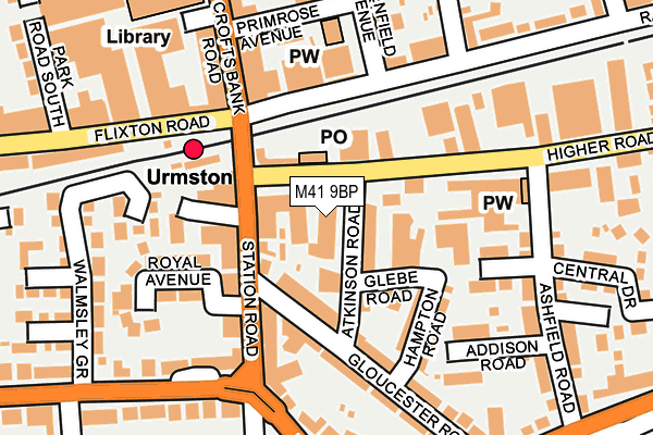 M41 9BP map - OS OpenMap – Local (Ordnance Survey)