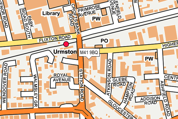 M41 9BQ map - OS OpenMap – Local (Ordnance Survey)