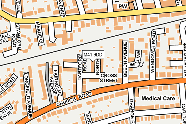 M41 9DD map - OS OpenMap – Local (Ordnance Survey)