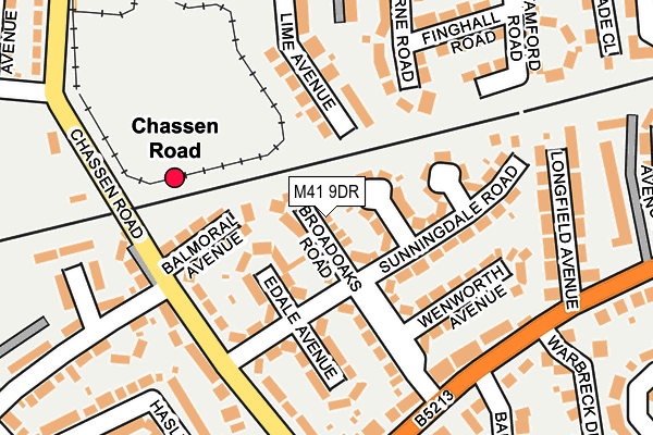 M41 9DR map - OS OpenMap – Local (Ordnance Survey)