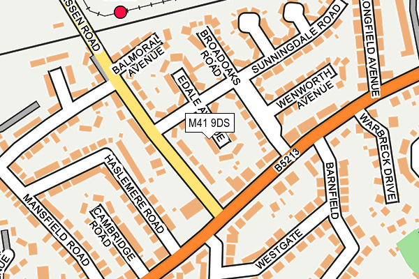 M41 9DS map - OS OpenMap – Local (Ordnance Survey)