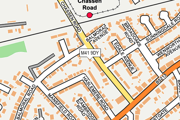 M41 9DY map - OS OpenMap – Local (Ordnance Survey)