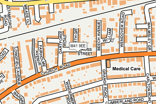 M41 9EE map - OS OpenMap – Local (Ordnance Survey)