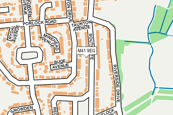 M41 9EG map - OS OpenMap – Local (Ordnance Survey)