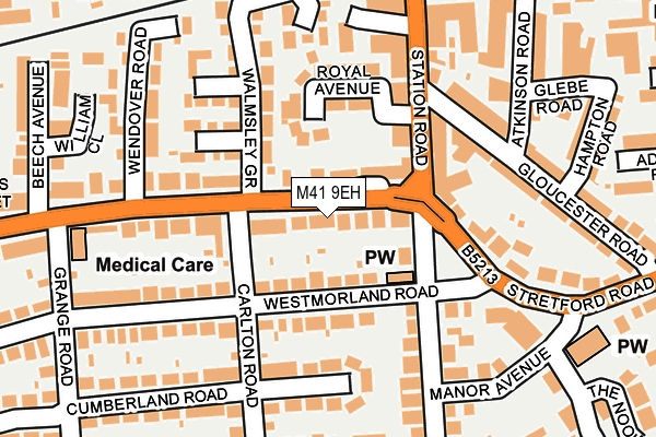 M41 9EH map - OS OpenMap – Local (Ordnance Survey)