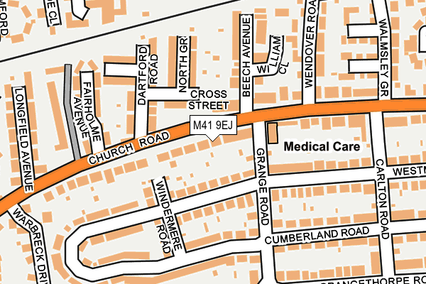 M41 9EJ map - OS OpenMap – Local (Ordnance Survey)