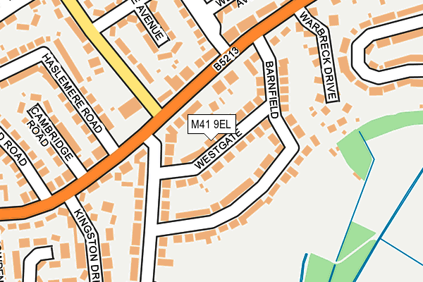 M41 9EL map - OS OpenMap – Local (Ordnance Survey)