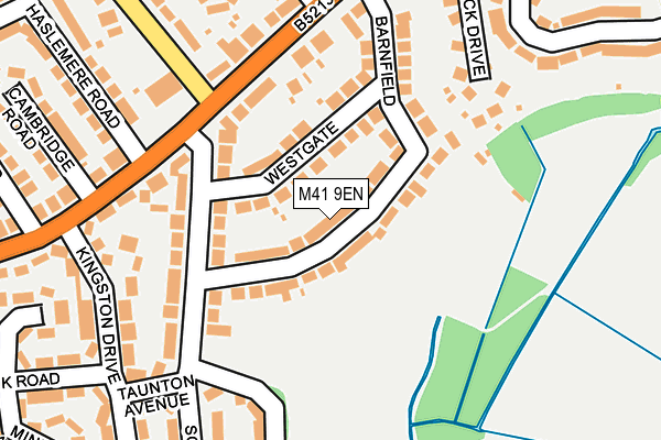 M41 9EN map - OS OpenMap – Local (Ordnance Survey)