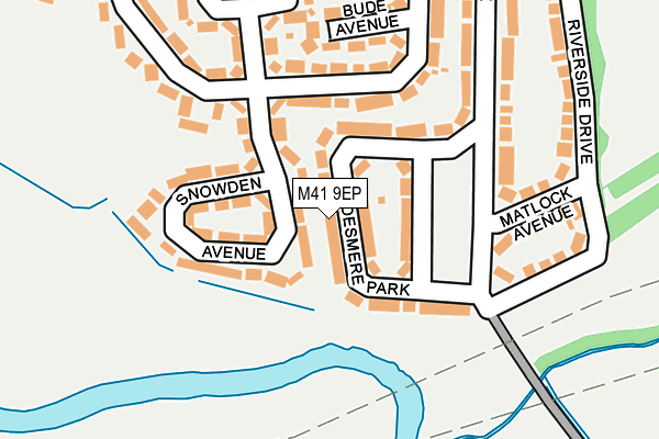 M41 9EP map - OS OpenMap – Local (Ordnance Survey)