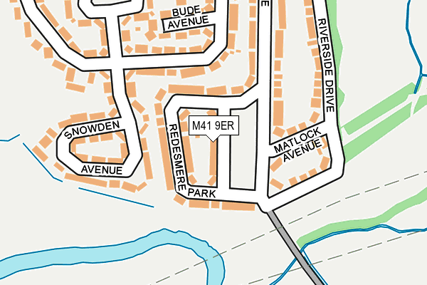 M41 9ER map - OS OpenMap – Local (Ordnance Survey)