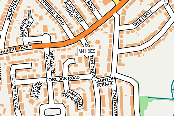 M41 9ES map - OS OpenMap – Local (Ordnance Survey)
