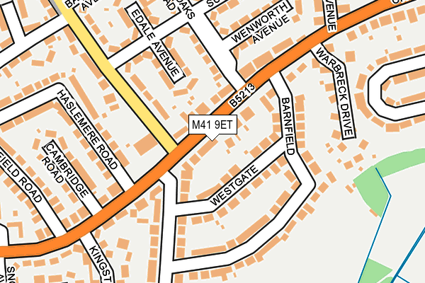 M41 9ET map - OS OpenMap – Local (Ordnance Survey)