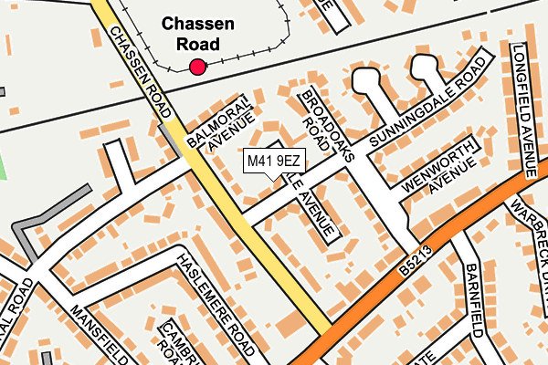 M41 9EZ map - OS OpenMap – Local (Ordnance Survey)