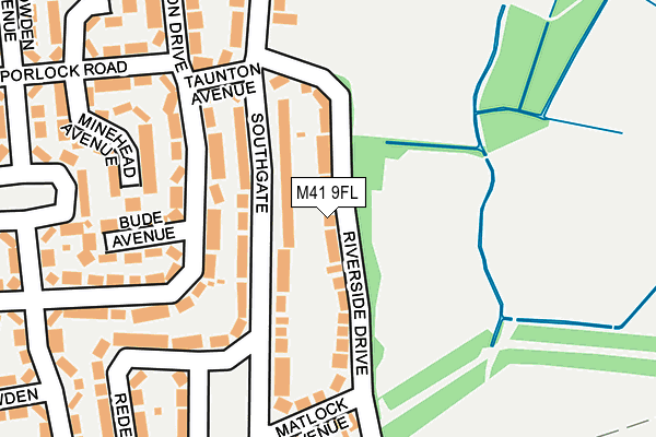 M41 9FL map - OS OpenMap – Local (Ordnance Survey)
