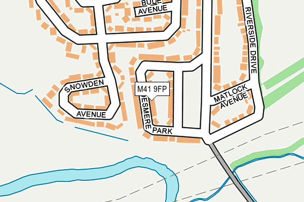 M41 9FP map - OS OpenMap – Local (Ordnance Survey)