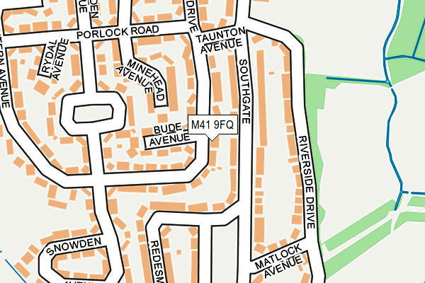 M41 9FQ map - OS OpenMap – Local (Ordnance Survey)