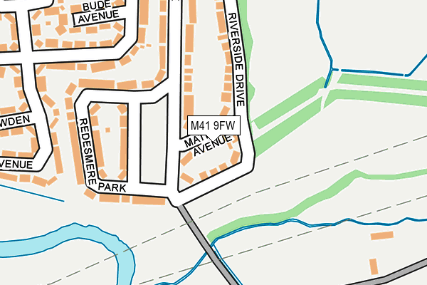 M41 9FW map - OS OpenMap – Local (Ordnance Survey)