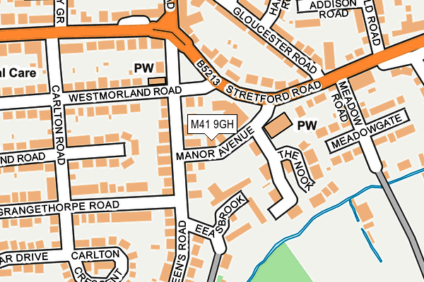 M41 9GH map - OS OpenMap – Local (Ordnance Survey)