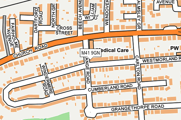 M41 9GN map - OS OpenMap – Local (Ordnance Survey)