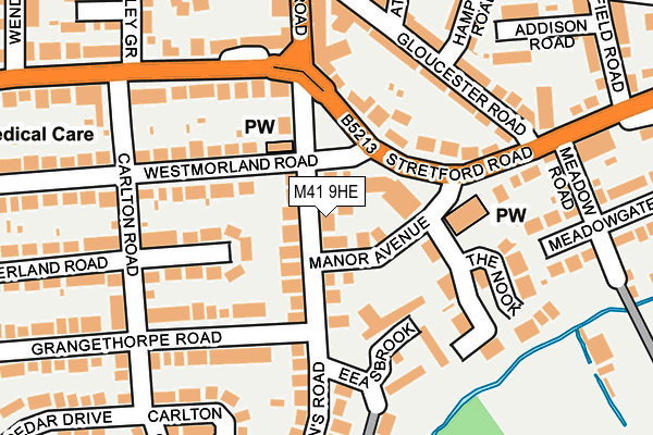 M41 9HE map - OS OpenMap – Local (Ordnance Survey)