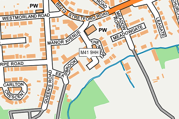 M41 9HH map - OS OpenMap – Local (Ordnance Survey)