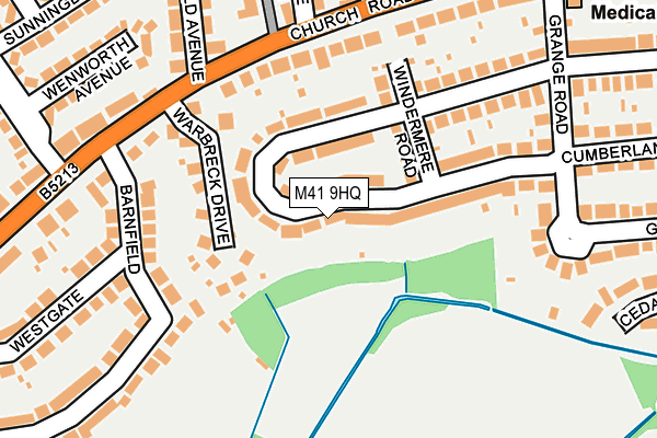 M41 9HQ map - OS OpenMap – Local (Ordnance Survey)