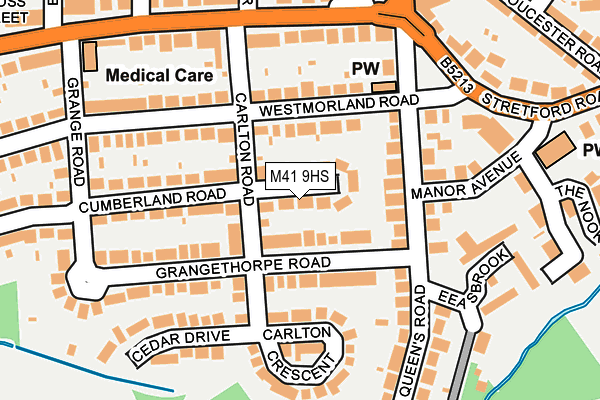 M41 9HS map - OS OpenMap – Local (Ordnance Survey)