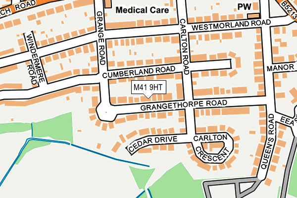 M41 9HT map - OS OpenMap – Local (Ordnance Survey)