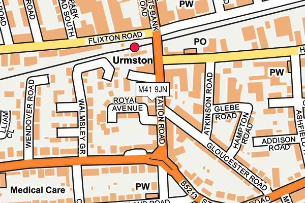 M41 9JN map - OS OpenMap – Local (Ordnance Survey)