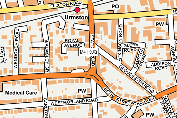 M41 9JQ map - OS OpenMap – Local (Ordnance Survey)