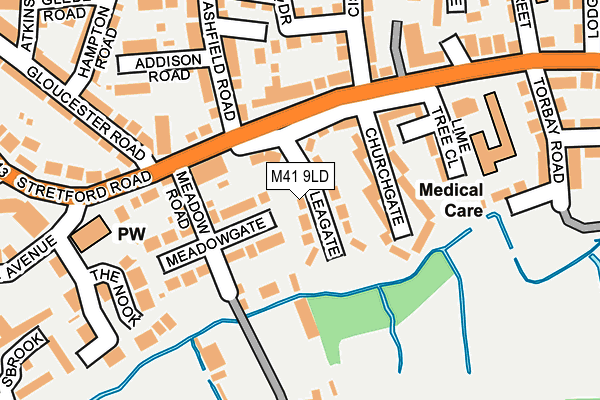 M41 9LD map - OS OpenMap – Local (Ordnance Survey)