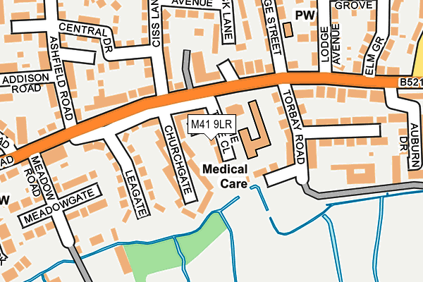 M41 9LR map - OS OpenMap – Local (Ordnance Survey)