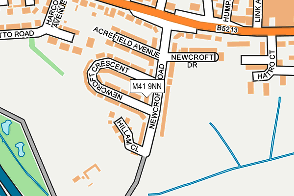 M41 9NN map - OS OpenMap – Local (Ordnance Survey)