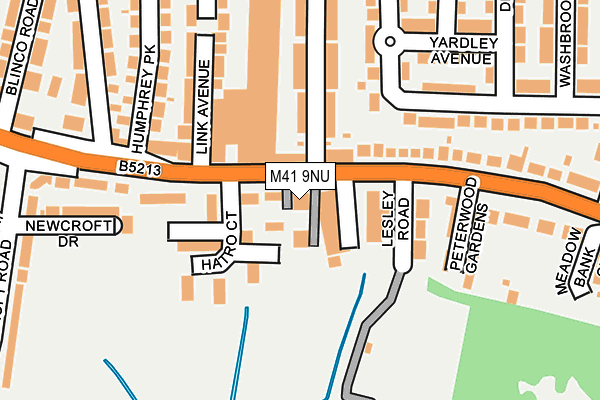 M41 9NU map - OS OpenMap – Local (Ordnance Survey)