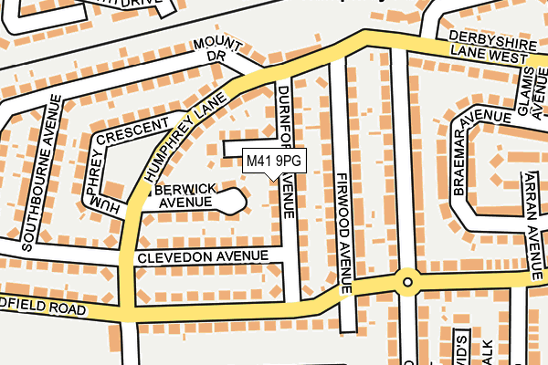 M41 9PG map - OS OpenMap – Local (Ordnance Survey)