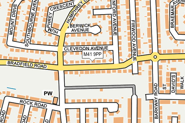 M41 9PP map - OS OpenMap – Local (Ordnance Survey)