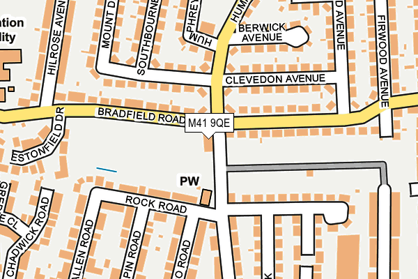 M41 9QE map - OS OpenMap – Local (Ordnance Survey)