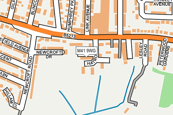 M41 9WG map - OS OpenMap – Local (Ordnance Survey)