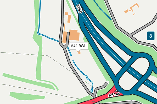 M41 9WL map - OS OpenMap – Local (Ordnance Survey)