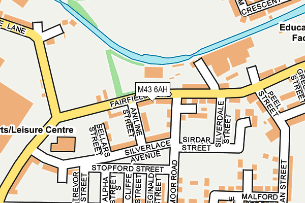 M43 6AH map - OS OpenMap – Local (Ordnance Survey)